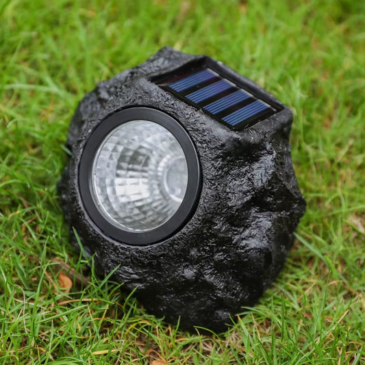 LED Solar Energy Warm Light Outdoor Garden Lawn Decoration Waterproof Lighting Garden Spotlight Solar Simulation Stone Light