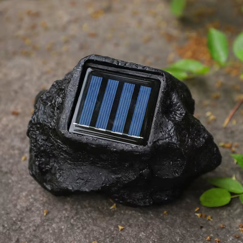 LED Solar Energy Warm Light Outdoor Garden Lawn Decoration Waterproof Lighting Garden Spotlight Solar Simulation Stone Light