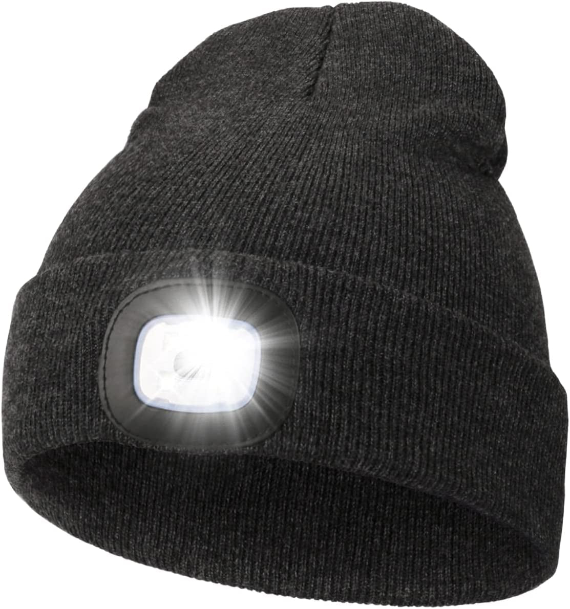 Unisex Hands-Free Lighted Winter Beanie - Ideal Gift for Men