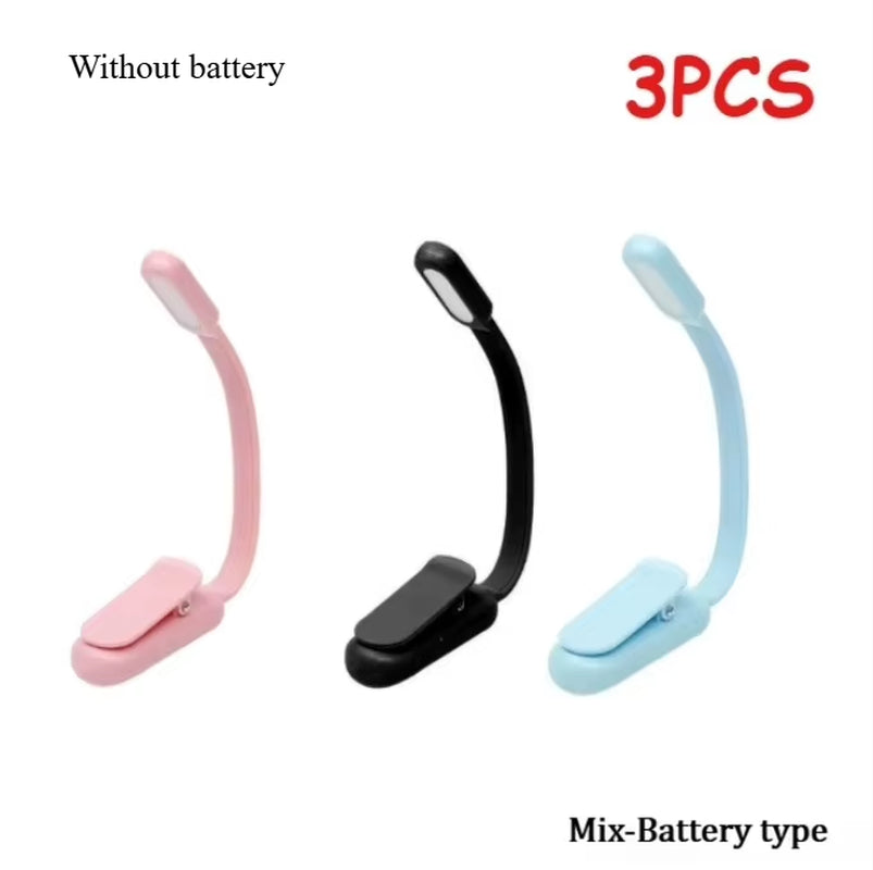 LED Desk Lamp Mini Book Light 3 Brightness Levels USB Rechargeable Clip on Study Lamp for Bedroom Dormitory Travel Reading