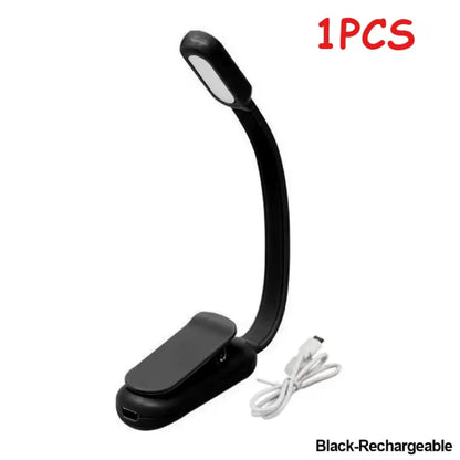 LED Desk Lamp Mini Book Light 3 Brightness Levels USB Rechargeable Clip on Study Lamp for Bedroom Dormitory Travel Reading