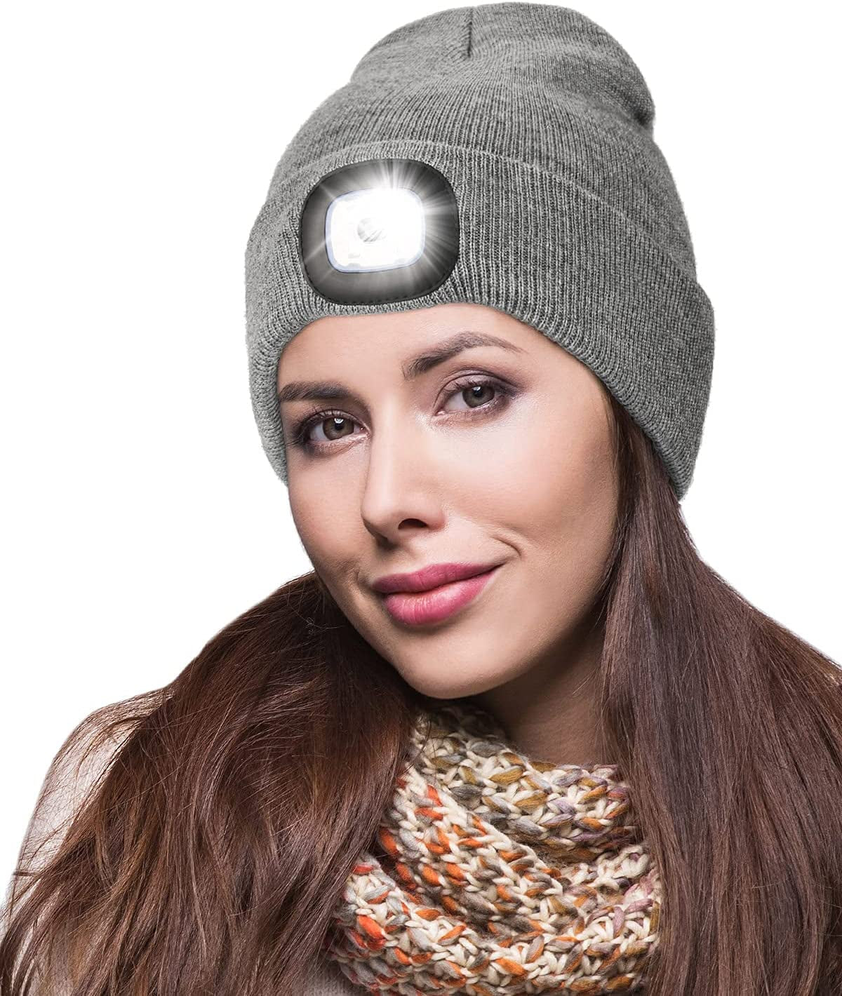 Unisex Hands-Free Lighted Winter Beanie - Ideal Gift for Men