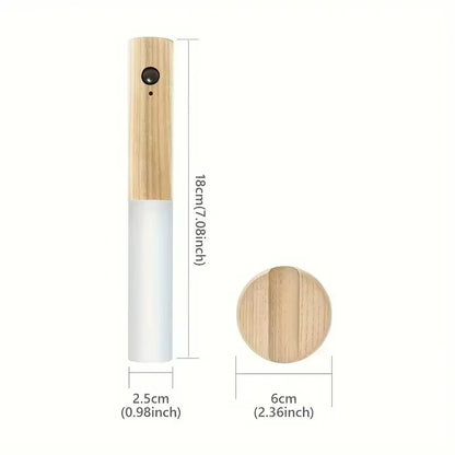 LED Night Light USB Charging Magnetic Wall Sconces Light Motion Sensor Rechargeable No Wiring Lights Wooden for Home Room