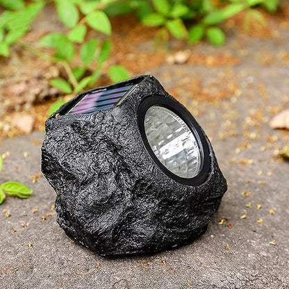 LED Solar Energy Warm Light Outdoor Garden Lawn Decoration Waterproof Lighting Garden Spotlight Solar Simulation Stone Light