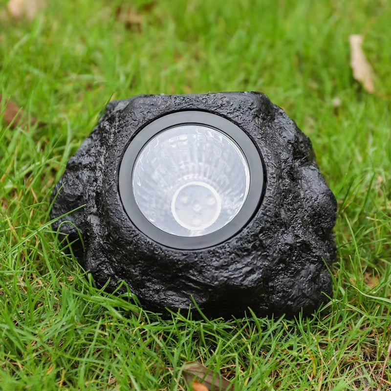 LED Solar Energy Warm Light Outdoor Garden Lawn Decoration Waterproof Lighting Garden Spotlight Solar Simulation Stone Light