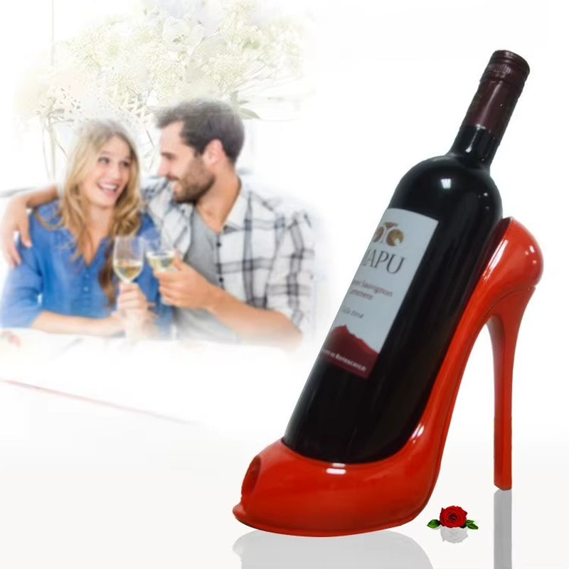 Creative Resin High-Heeled Shoes Shape Wine Bottle Holder Stand Wine Rack Ornaments Living Room Bar Wine Cabinet Decoration Gift